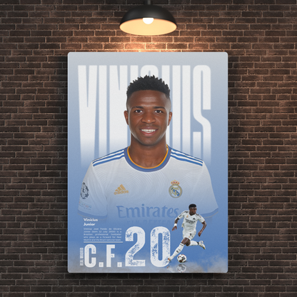 Vinícius Júnior Metal Poster