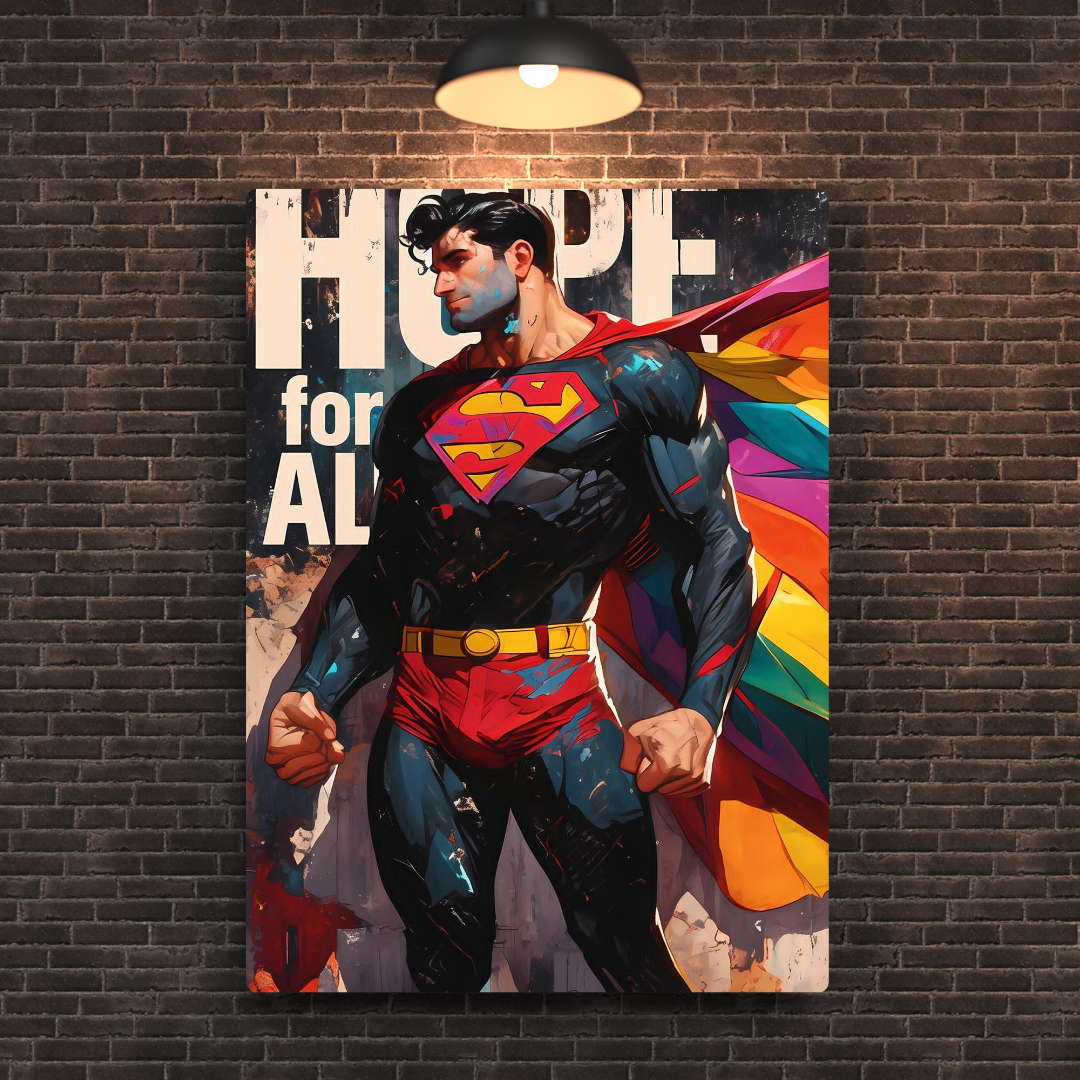 Superman Comic Metal Poster
