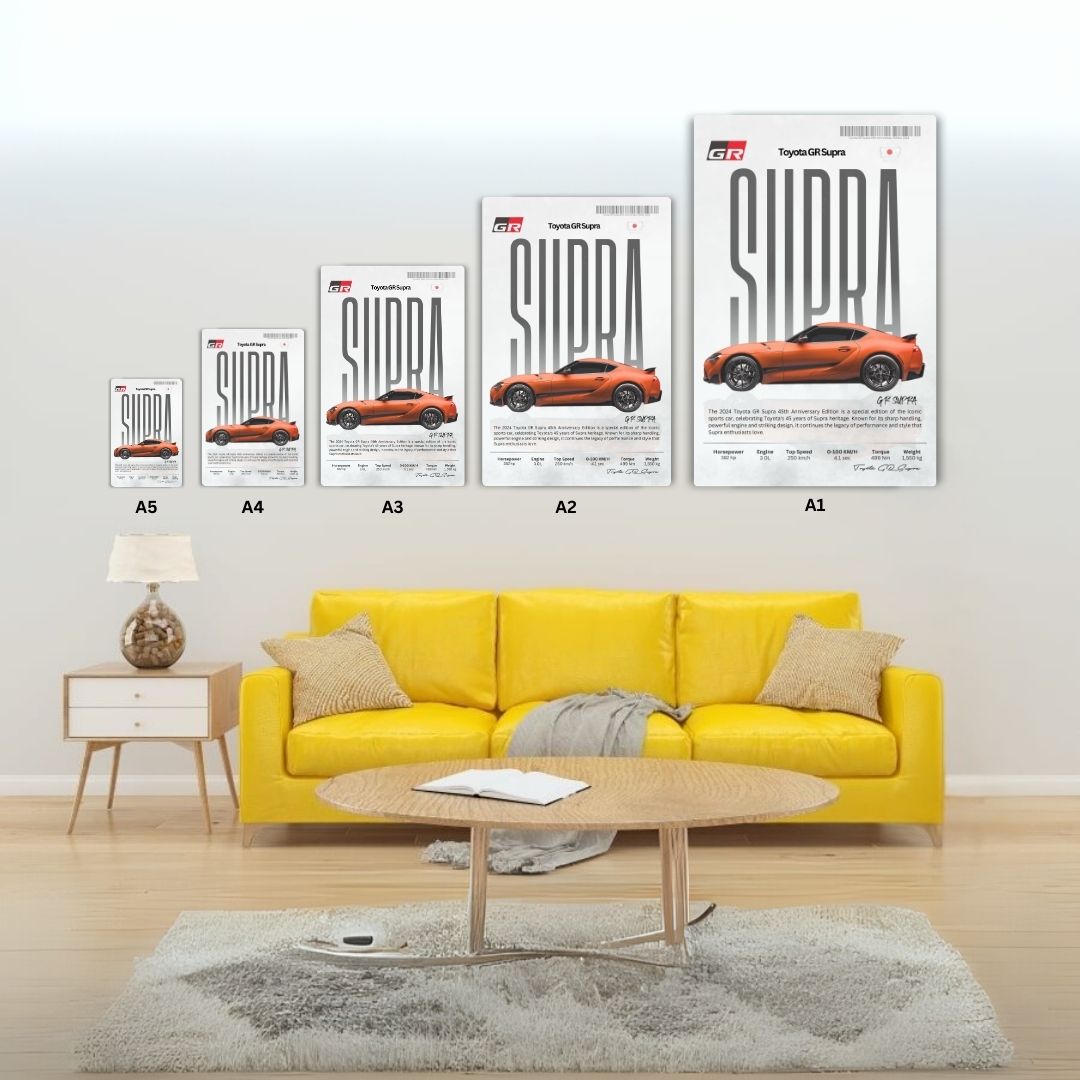 Toyota GR Supra Metal Poster