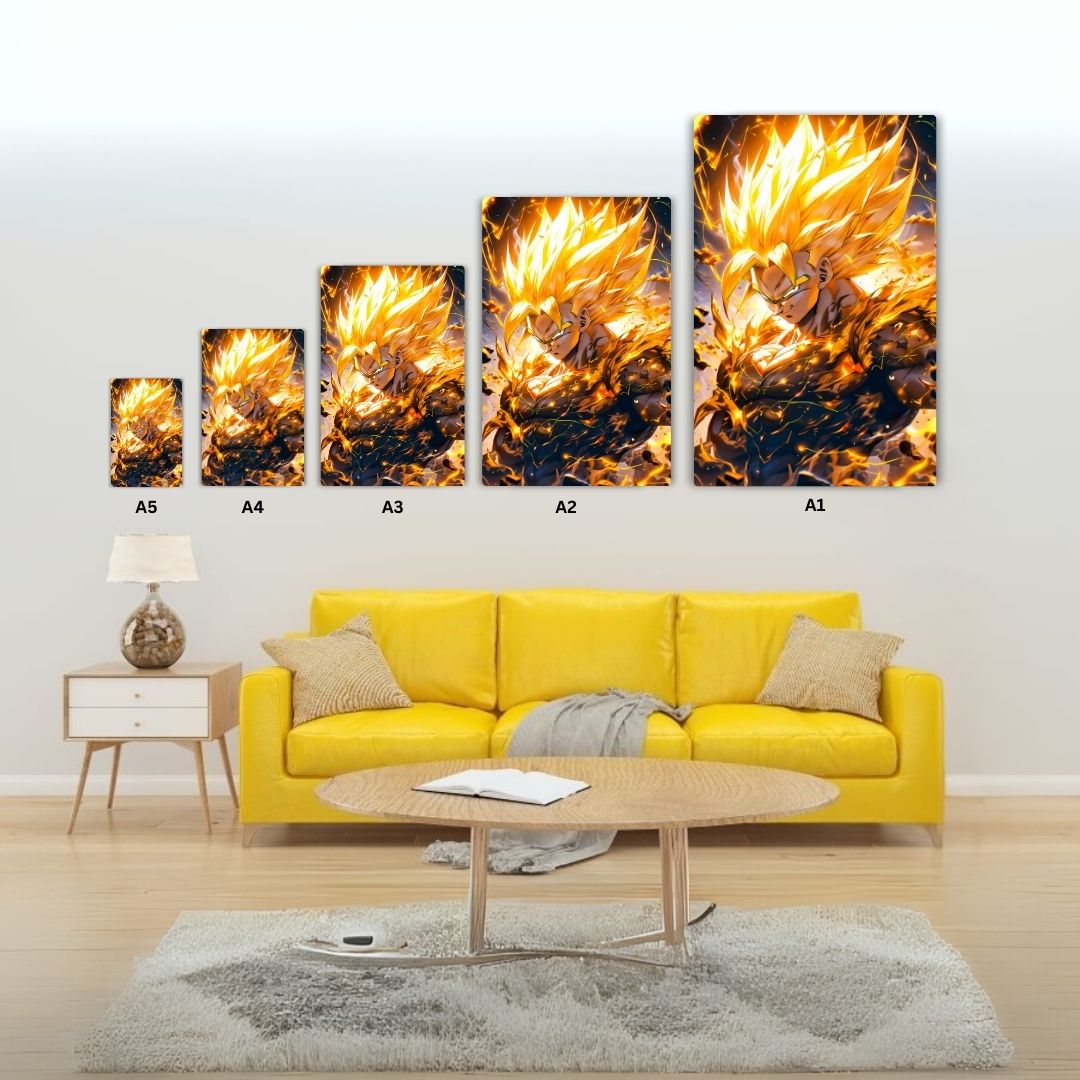 Super Saiyan's Fury Metal Poster