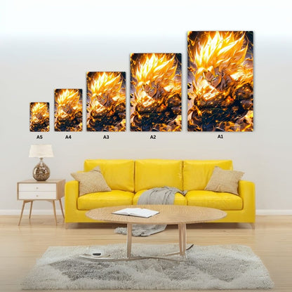 Super Saiyan's Fury Metal Poster