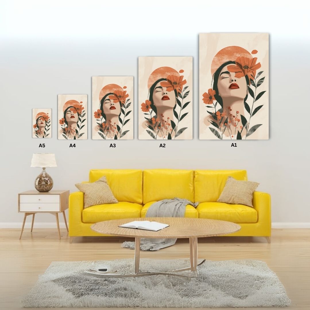 Woman in Bloom Metal Poster