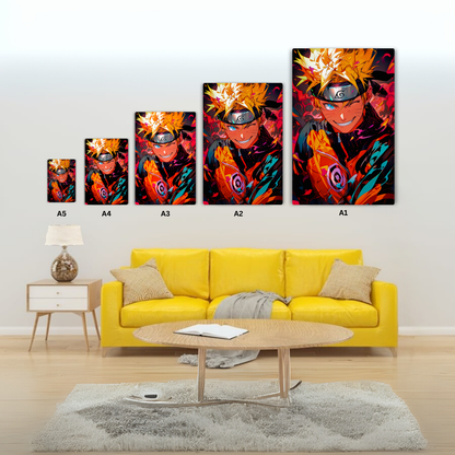 Naruto's Energetic Metal Poster