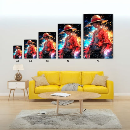 Luffy The Fire Within Metal Poster