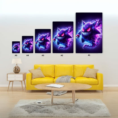 Gengar Metal Poster