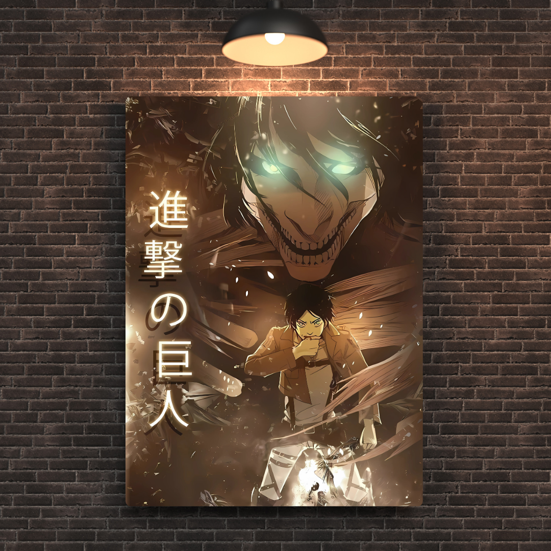Titan Eren Yeager Metal Poster