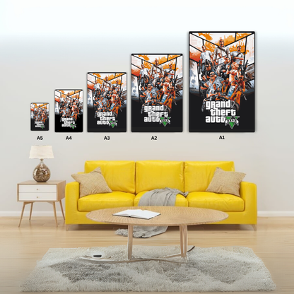 Grand Theft Auto - V Metal Poster