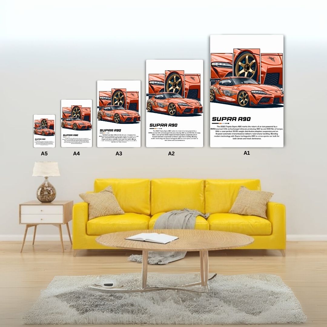 Supra A90 Metal Poster