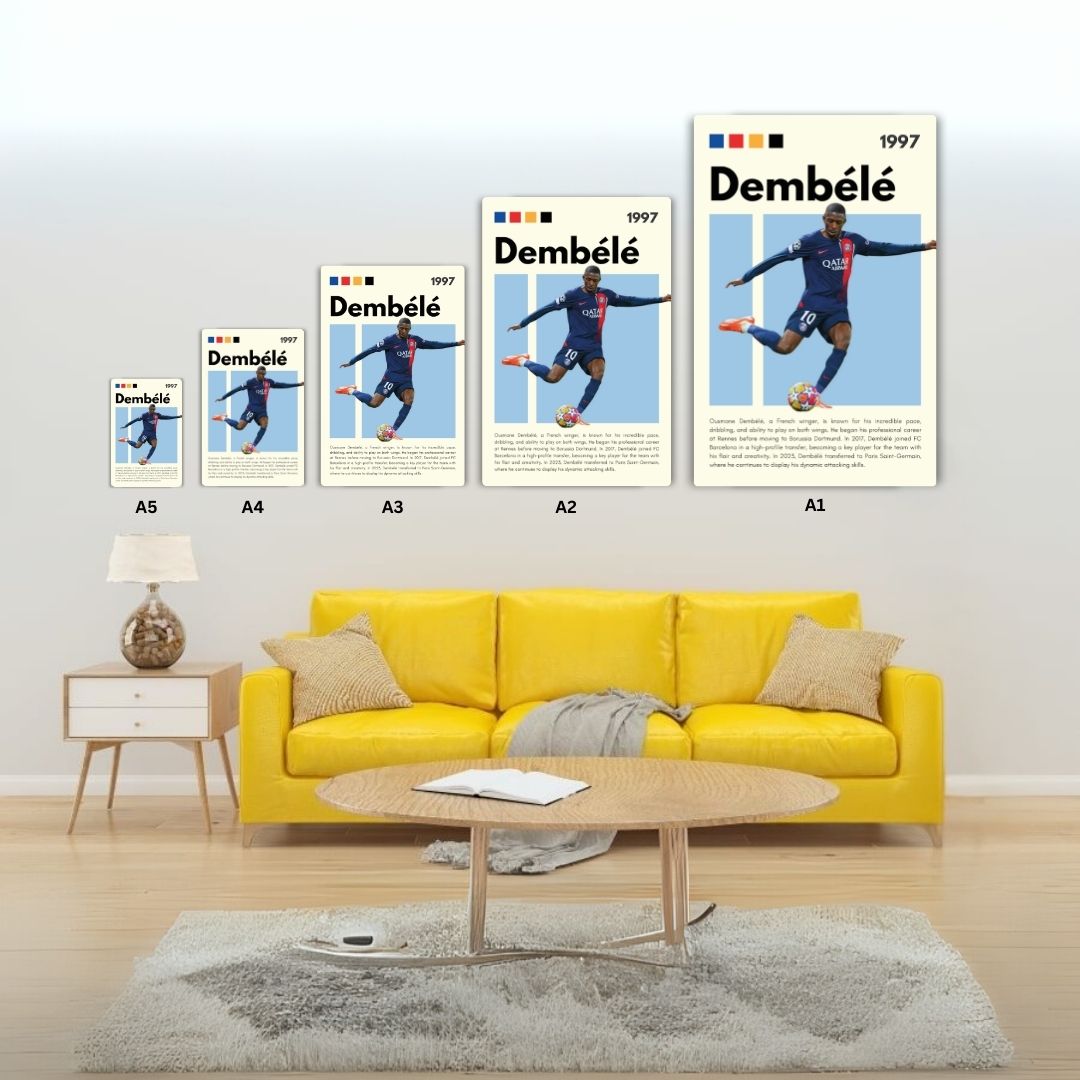 Ousmane Dembélé Metal Poster
