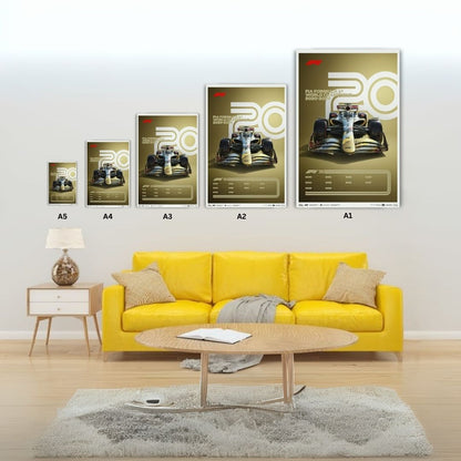 F1 World Champions 2020-2029 Metal Poster