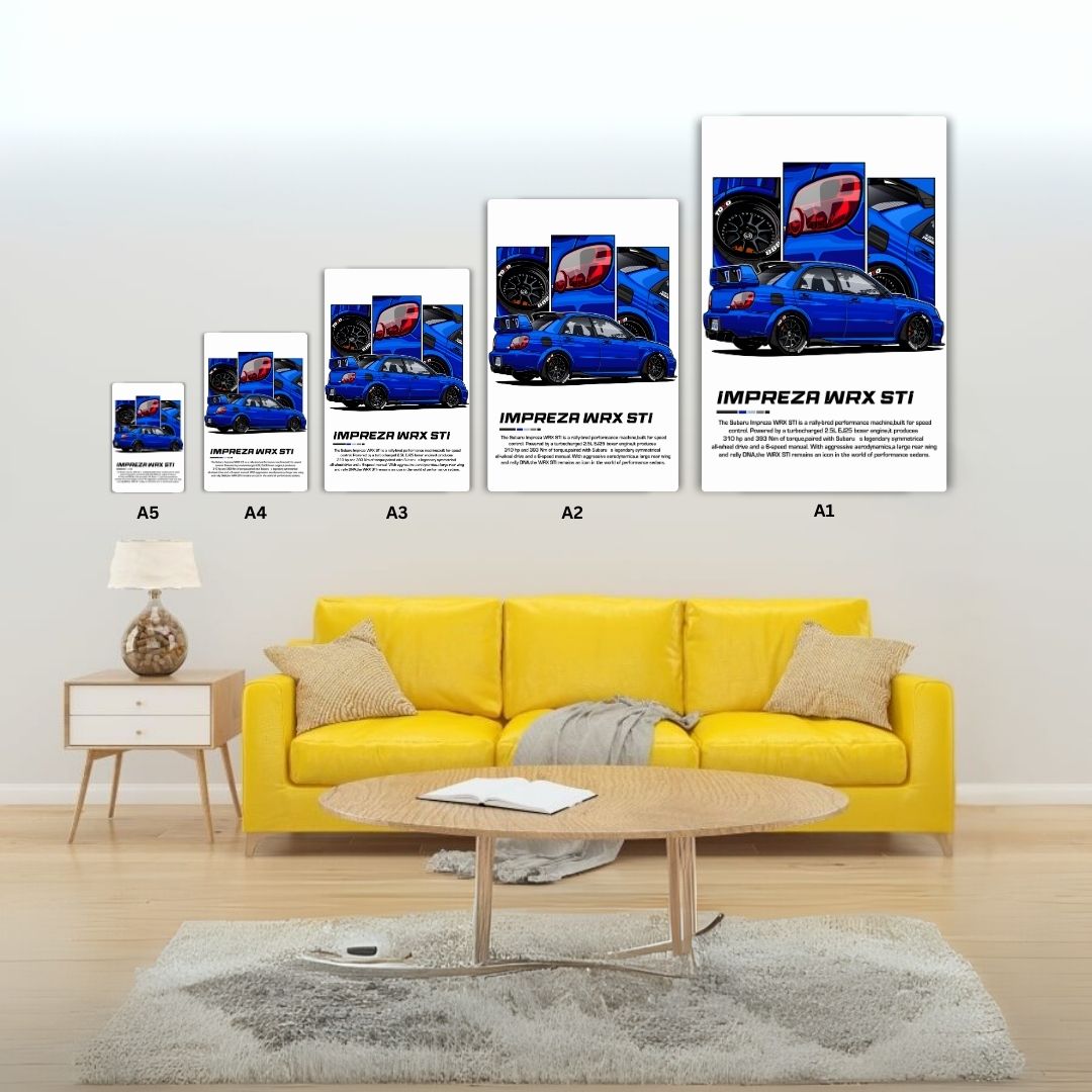 Impreza WRX STI Metal Poster