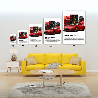 Mazda RX 7 Metal Poster