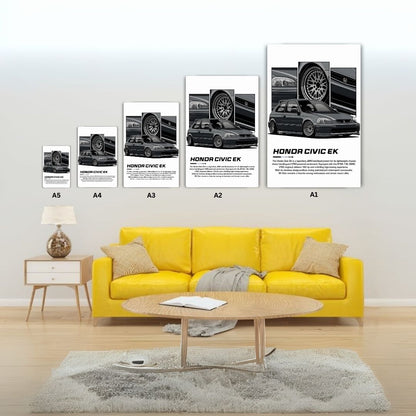 Honda Civic EK Metal Poster