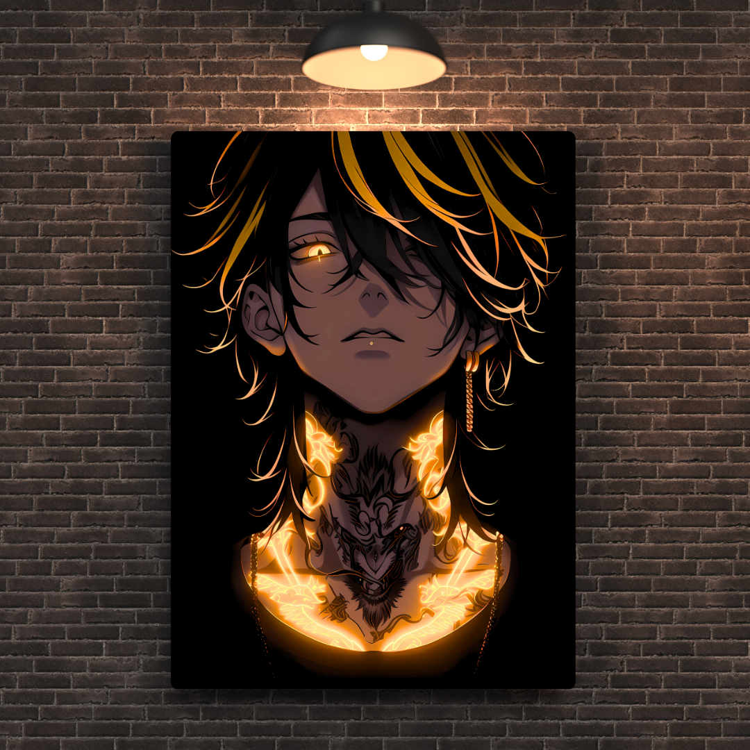 Kazutora Hanemiya Tokyo Revengers Metal Poster