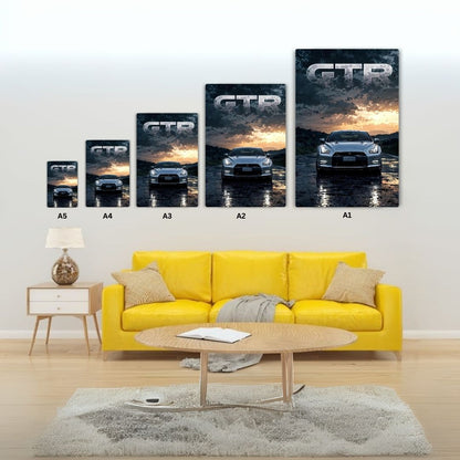 GTR - Skyline's Shadow Metal Poster