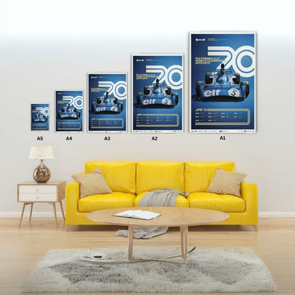 F1 World Champions 1970-1979 Metal Poster