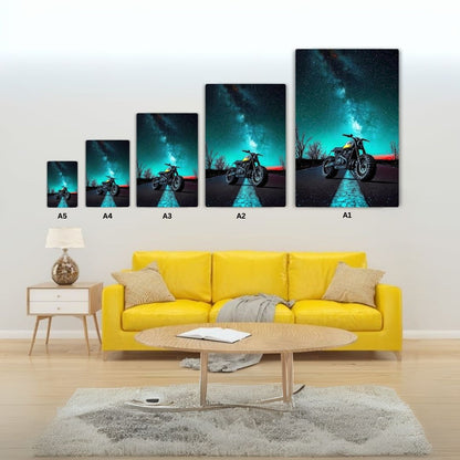 Midnight Rider Metal Poster
