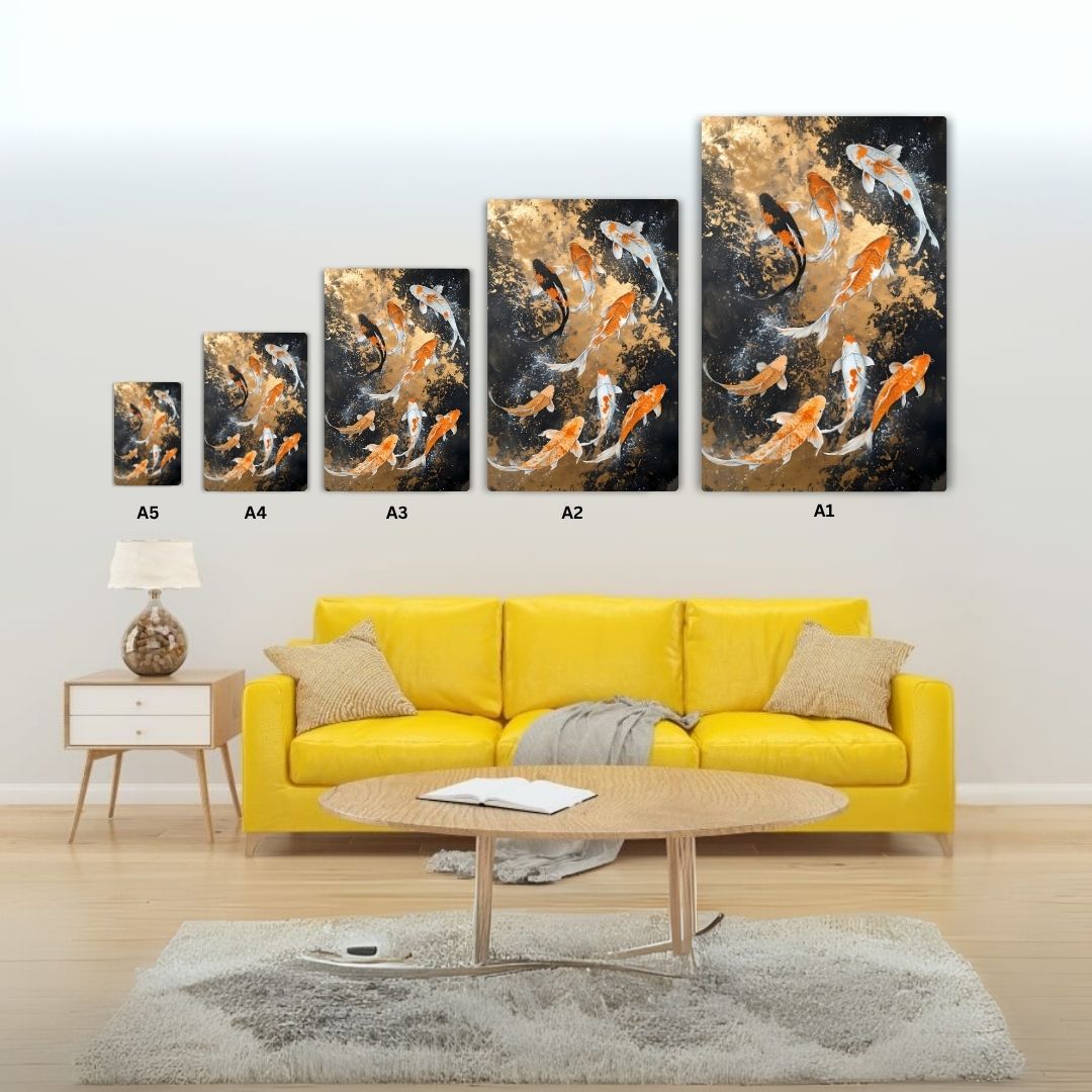 Koi Fish Art Metal Poster