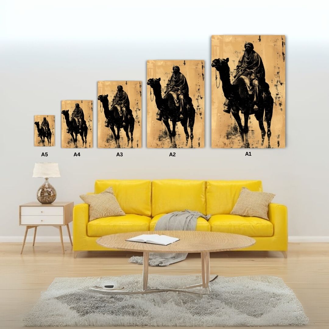 Camel Rider Metal Poster