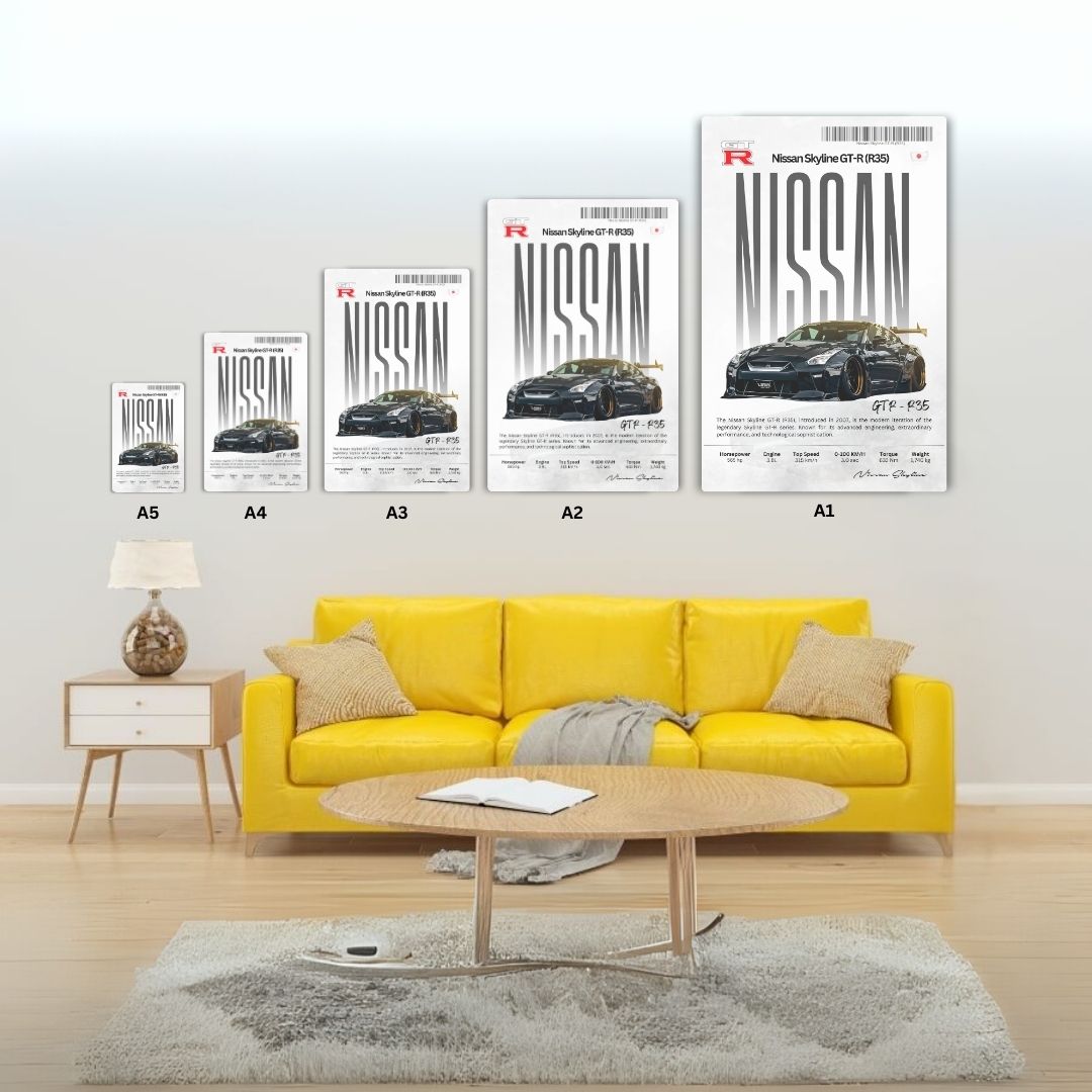 Nissan GTR R35 Metal Poster