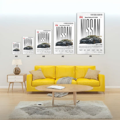 Nissan GTR R35 Metal Poster