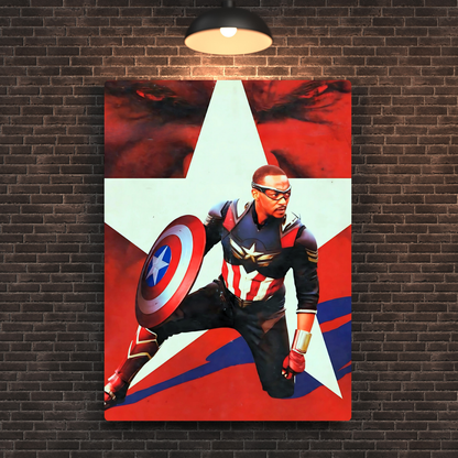 Captain America - Brave New World  Metal Poster