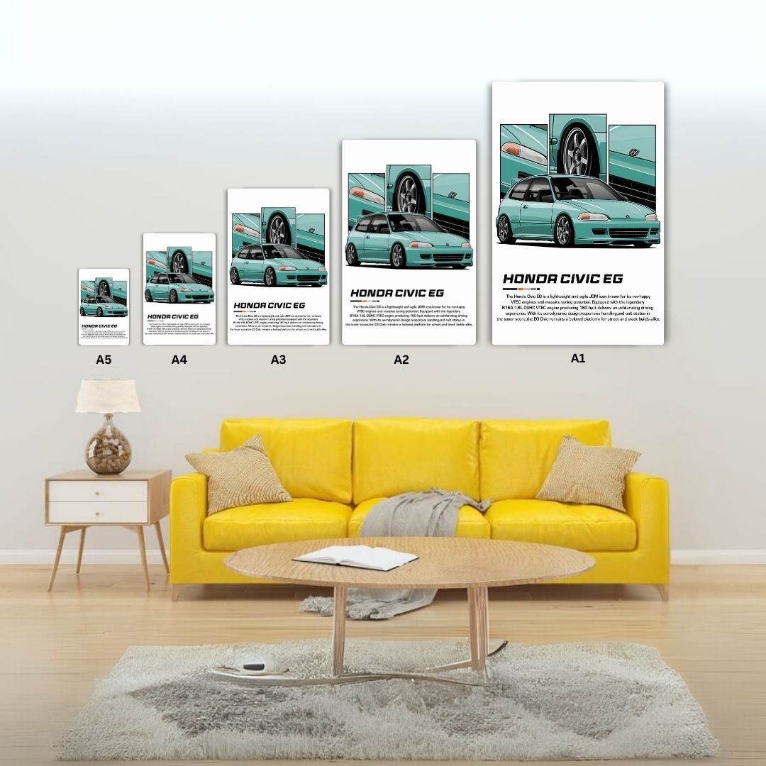 Honda Civic EG Metal Poster