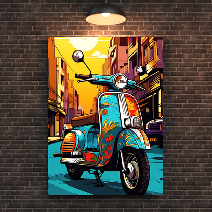 Scooter Art Metal Poster