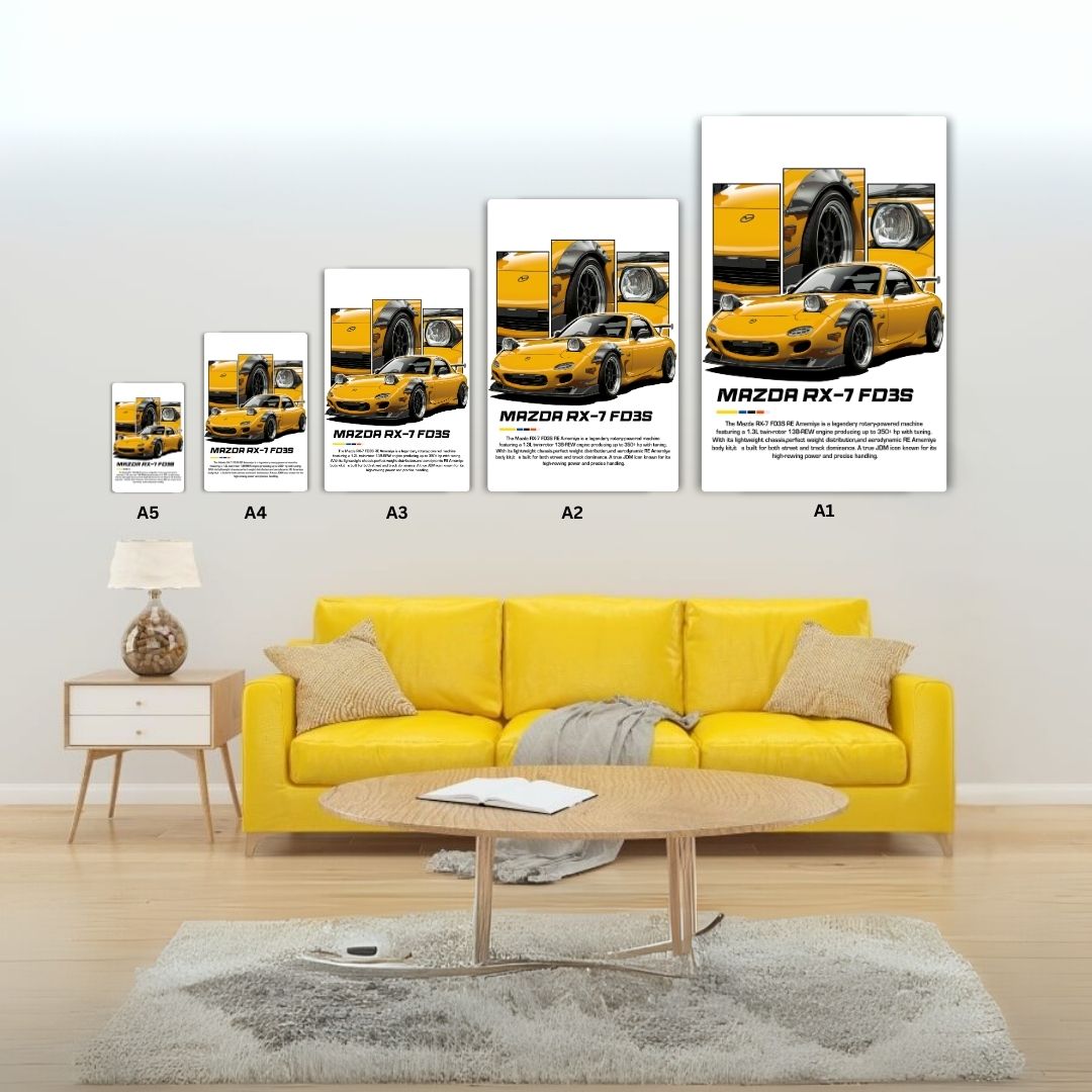 Mazda RX-7 FD3S Metal Poster