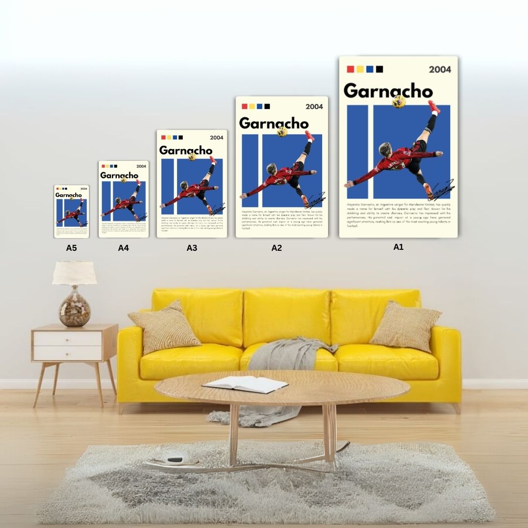 Alejandro Garnacho Metal Poster