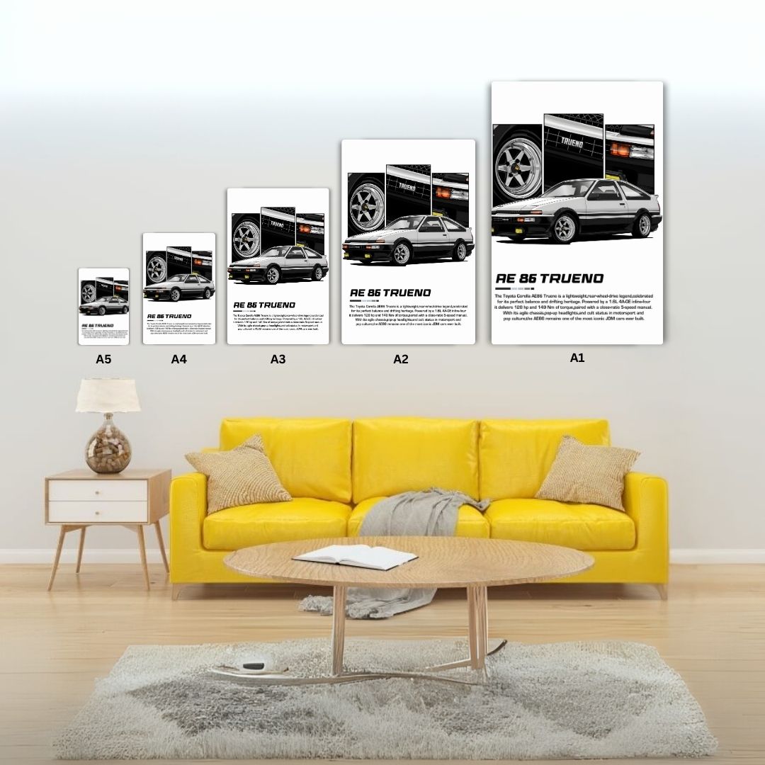 Toyota Corolla AE86 Metal Poster