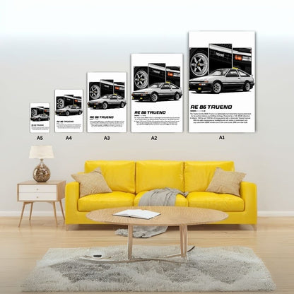 Toyota Corolla AE86 Metal Poster