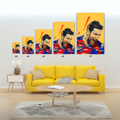 Messi The Goat Metal Poster