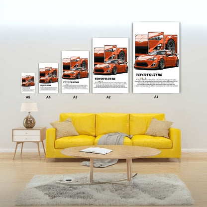 Toyota GT86 Metal Poster