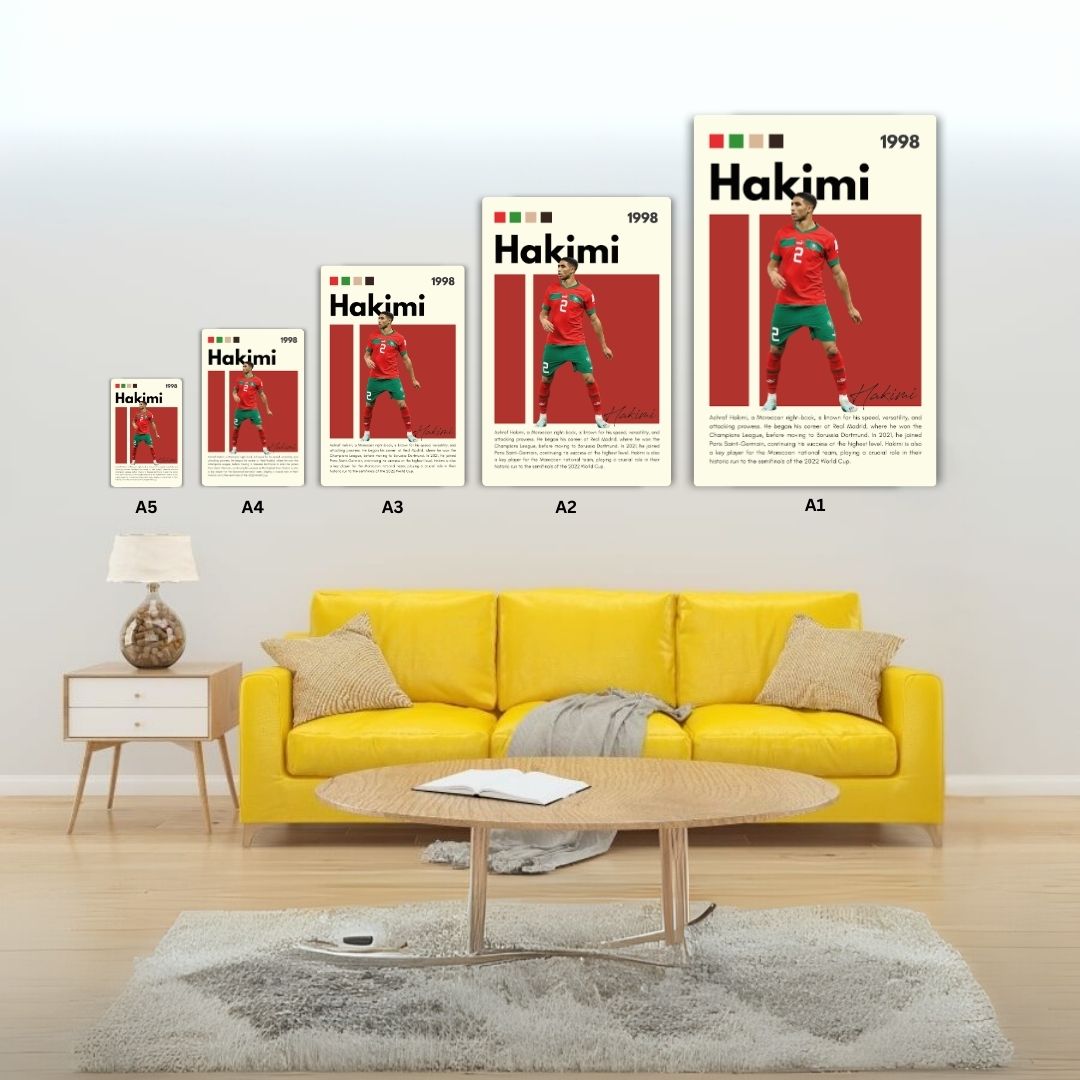 Achraf Hakimi Metal Poster