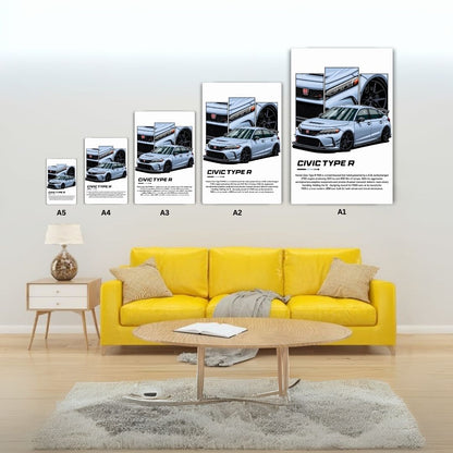 Civic Type R Metal Poster