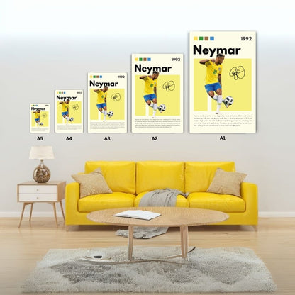 Neymar Da Silva Santos Jr. Metal Poster