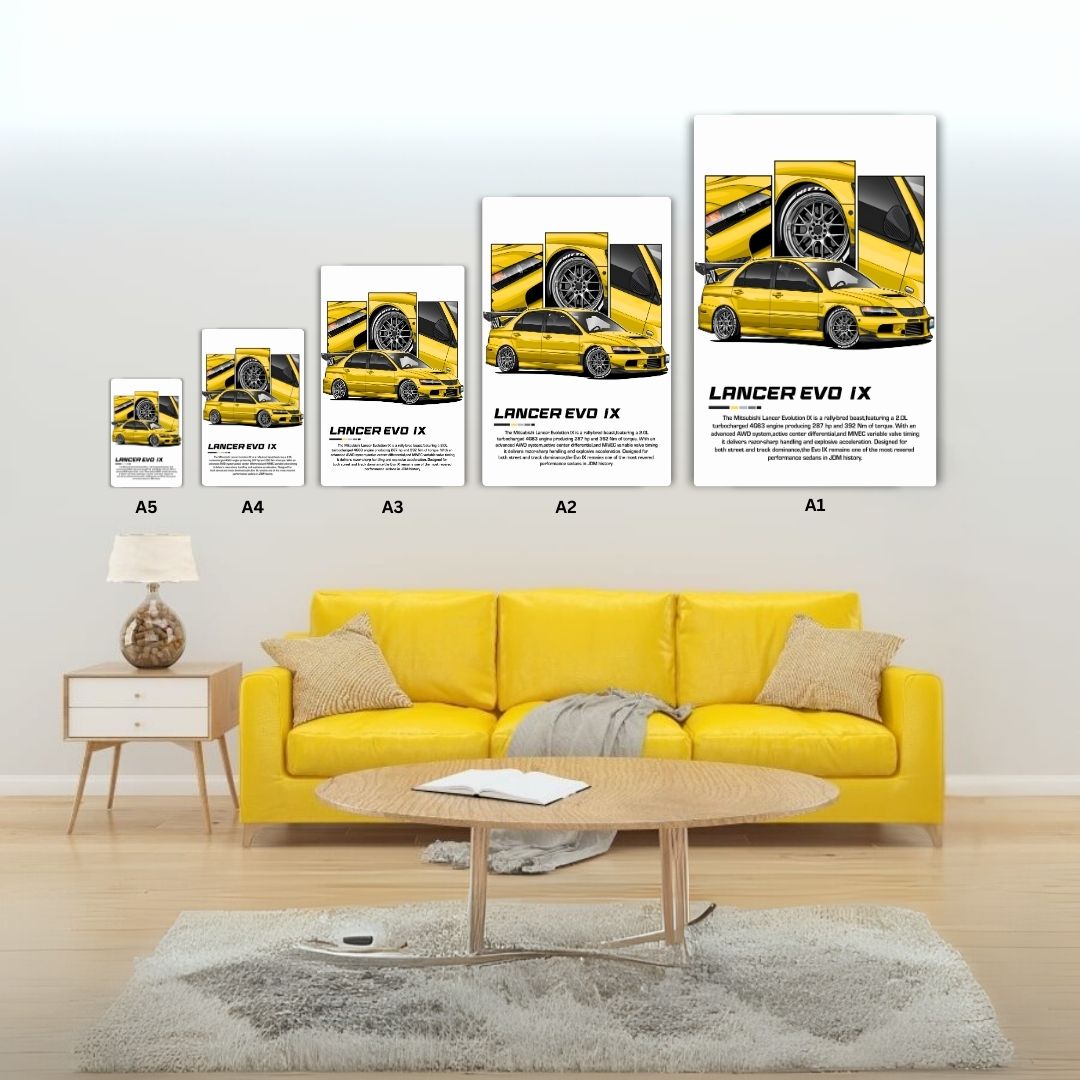 Lancer EVO IX Metal Poster