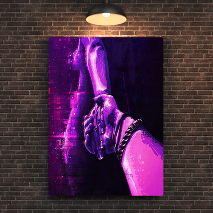 Hands In Haze Metal Poster